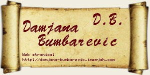 Damjana Bumbarević vizit kartica
